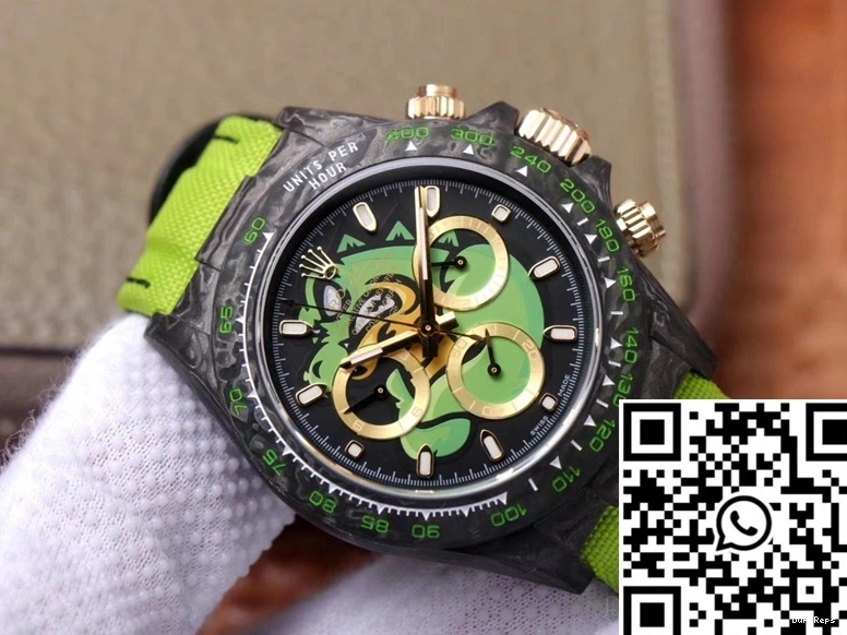 Dial Green Rolex Fiber Chronograph Cosmos Dragon Edition Daytona Exploded Carbon 0326